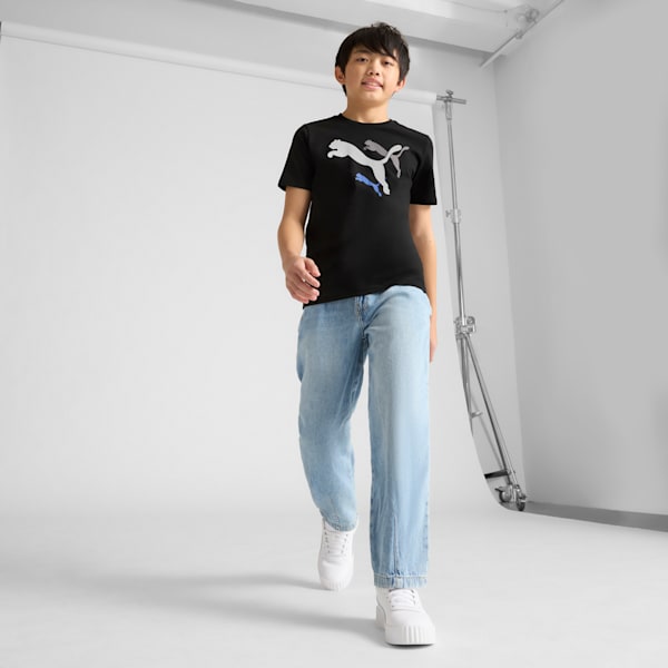 Logo Lab Short Sleeve Big Kids' Graphic Tee, PUMA BLACK, extralarge