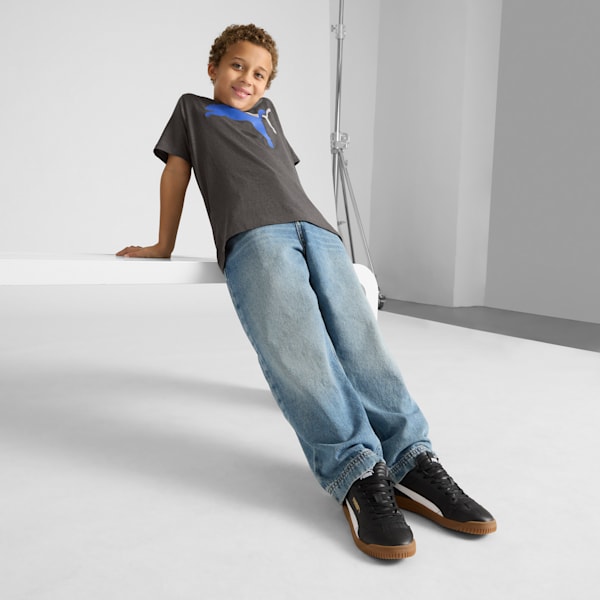 Logo Lab Short Sleeve Big Kids' Graphic Tee, CHARCOAL HEATHER, extralarge