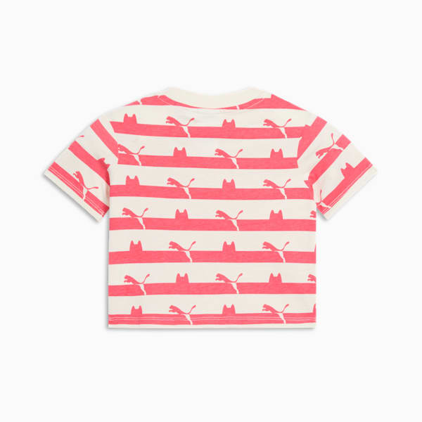 PUMA x GABBY'S DOLLHOUSE Toddlers' Stripe Tee, TART CHERRY, extralarge