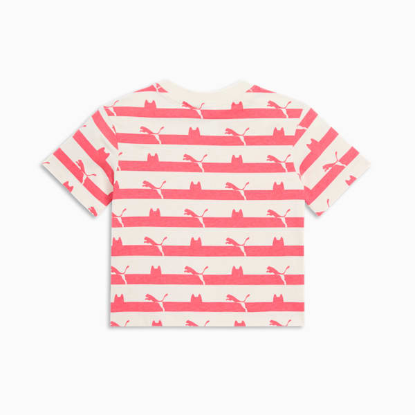 PUMA x GABBY'S DOLLHOUSE Little Kids' Stripe Tee, MAGENTA GLEAM, extralarge