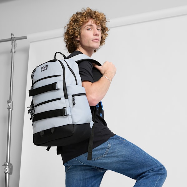 PUMA Hurdle Backpack, GREY/BLACK, extralarge