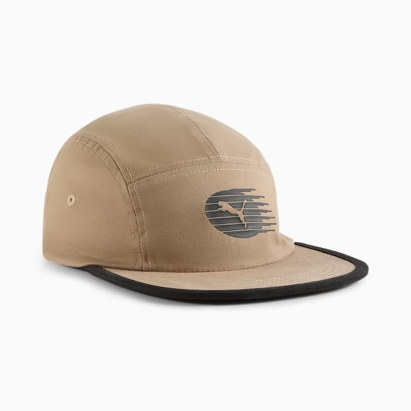 PUMA NYC Long Run Twill Camp Cap, MEDIUM BEIGE, extralarge
