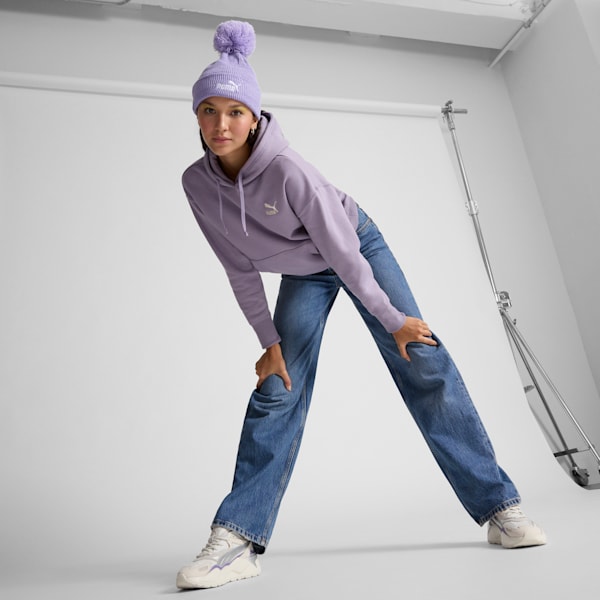 Gorro Pom Pom de canalé, LILAC CHIFFON, extralarge