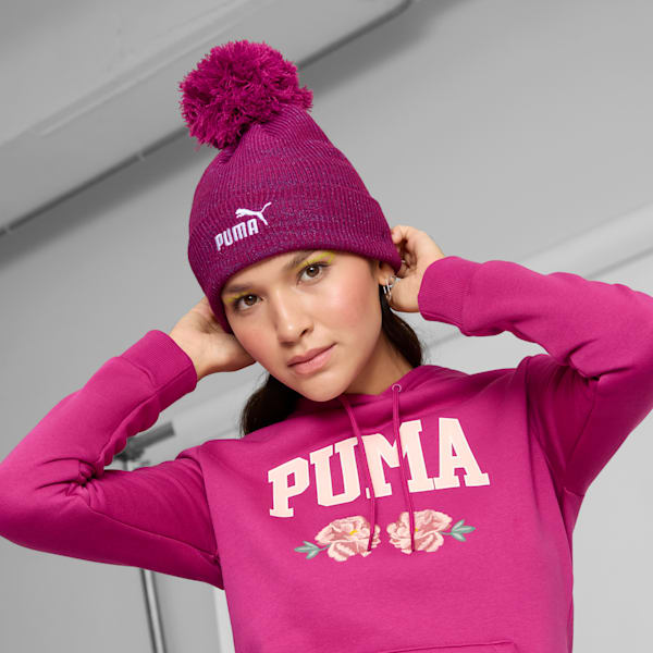 Gorro Pom Pom de canalé, BRIGHT PURPLE, extralarge