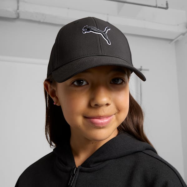 PUMA Dillon Big Kids' Adjustable Cap, BLACK/WHITE, extralarge
