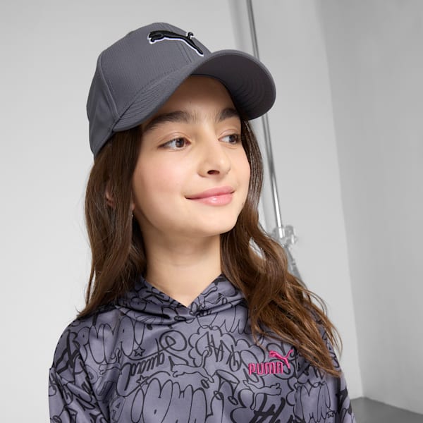 Gorra ajustable para niños grandes Dillon PUMA, DARK GREY, extralarge