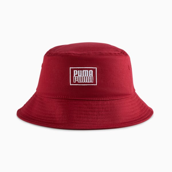 Mirror Logo Big Kids' Bucket Hat, DARK RED, extralarge