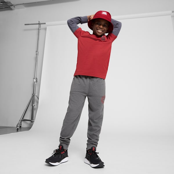 Mirror Logo Big Kids' Bucket Hat, DARK RED, extralarge
