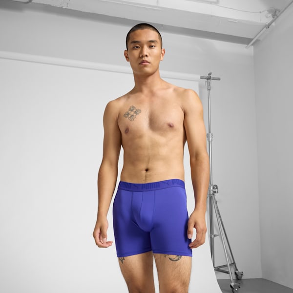 Men's Athletic Fit Boxer Briefs (3 Pack), BLUE, extralarge