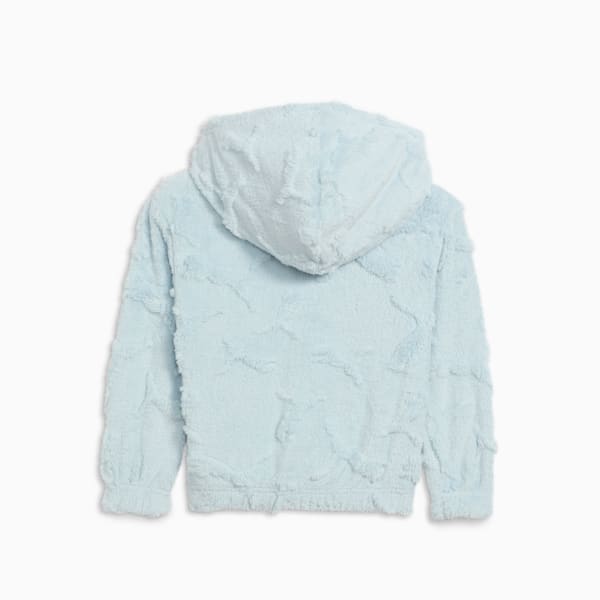 Sudadera con capucha con logotipo en relieve para niños pequeños, FROSTED DEW, extralarge