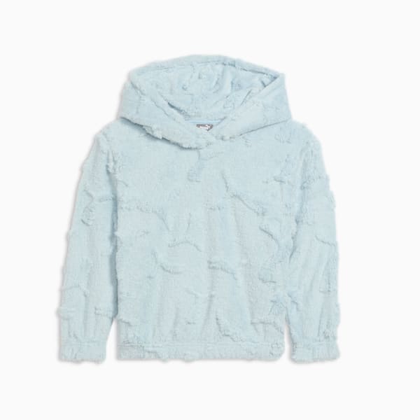 Sudadera con capucha con logotipo en relieve para niños pequeños, FROSTED DEW, extralarge