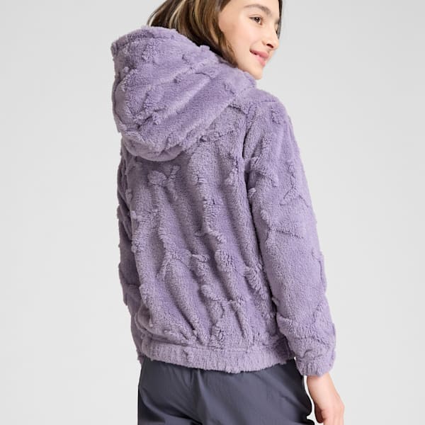 Embossed Logo Big Kids' Hoodie, PALE PLUM, extralarge