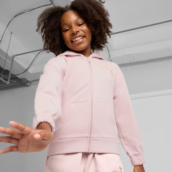 Class Act Big Kids' Full-Zip Hoodie, MAUVE MIST, extralarge