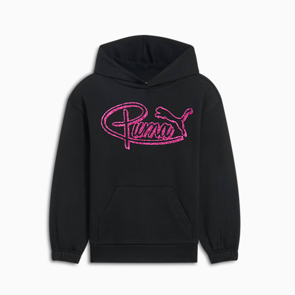 Sudadera con capucha Vibe Check Pack para niños grandes, PUMA BLACK, extralarge