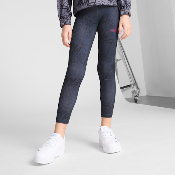 Vibe Check Big Kids' Leggings, PUMA BLACK, extralarge
