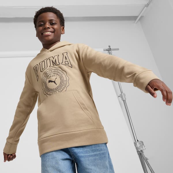 Sudadera con capucha para niños grandes PUMA SQUAD, OAK BRANCH, extralarge