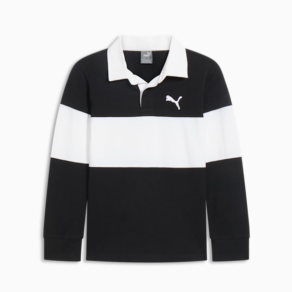 PUMA Squad Big Kids' Rugby Polo, PUMA BLACK, extralarge