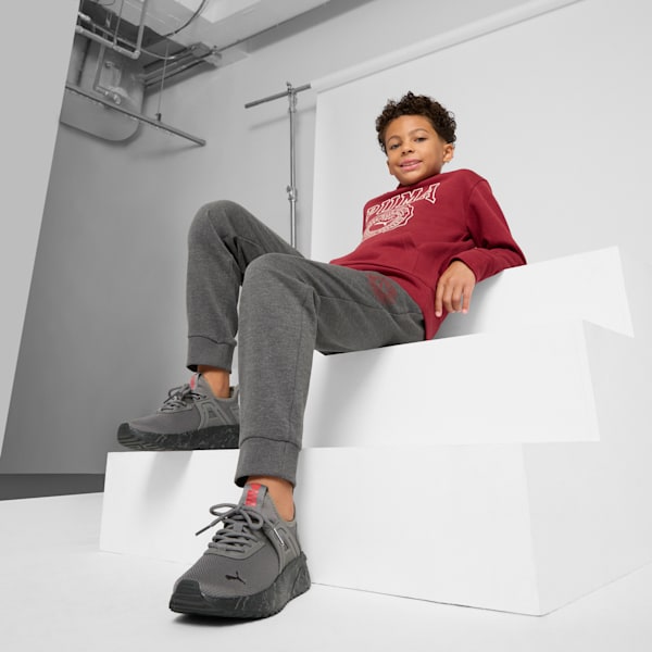 PUMA Squad Big Kids' Pants, CHARCOAL HEATHER, extralarge