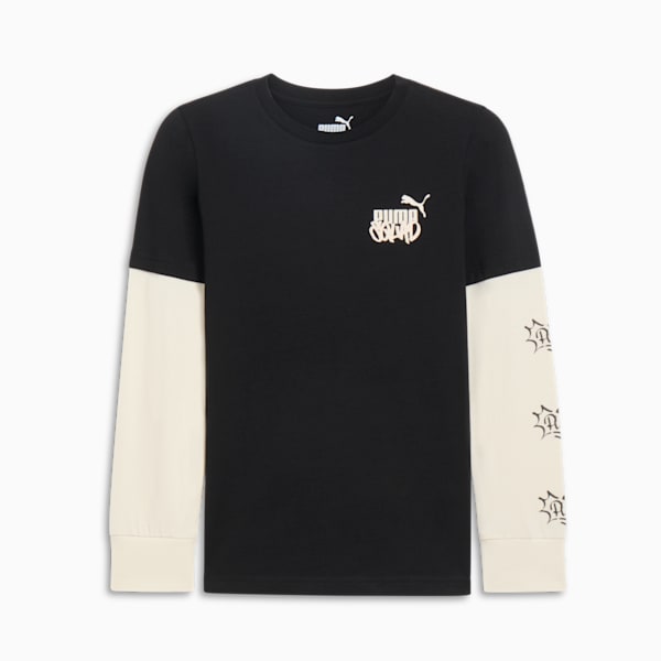 T-shirt à manches longues Vibe Check Pack Enfant et adolescent, PUMA BLACK, extralarge