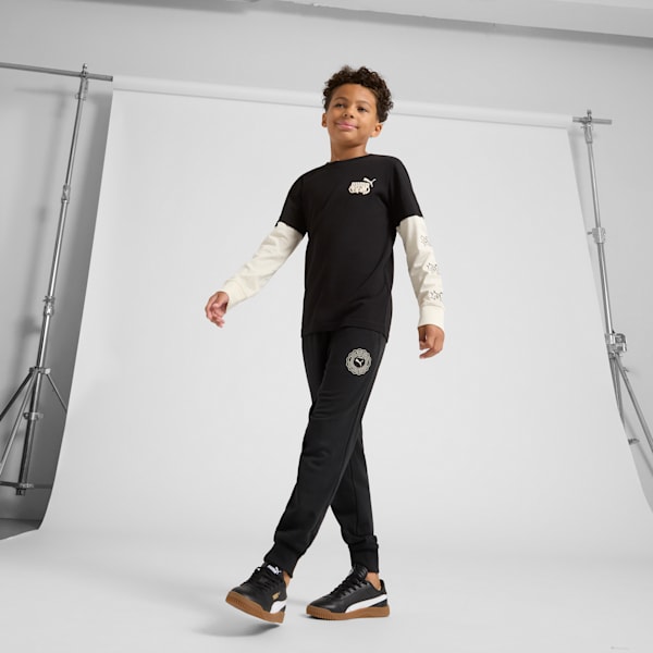 Vibe Check Pack Big Kids' Long Sleeve Tee, PUMA BLACK, extralarge