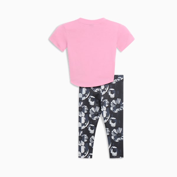 Conjunto de 2 piezas para niños pequeños de playera y mallón floral, MAUVED OUT, extralarge