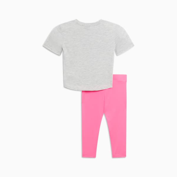 2-Piece Bright Logo Toddlers' Tee Leggings Set, LIGHT HEATHER GREY, extralarge