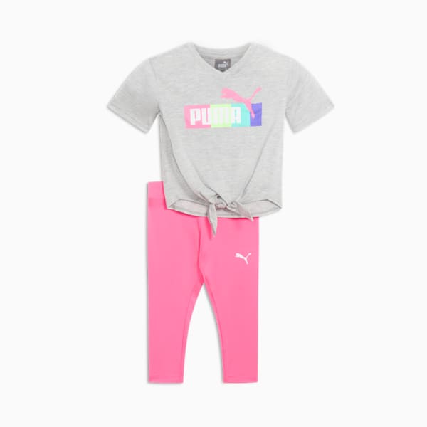 2-Piece Bright Logo Toddlers' Tee Leggings Set, LIGHT HEATHER GREY, extralarge