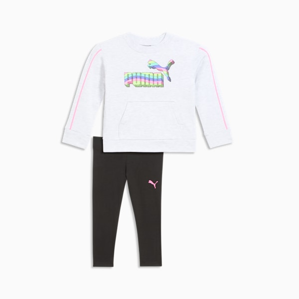 2-Piece Wave Logo Toddlers' Set, WHITE HEATHER, extralarge