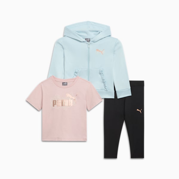 3-Piece Floral Logo Toddlers' Set, FROSTED DEW, extralarge
