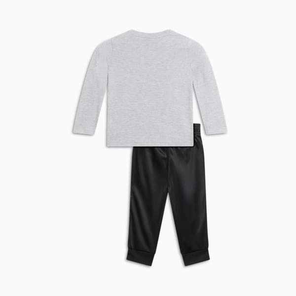 Ensemble 2 pièces avec t-shirt à manches longues Bébé, LIGHT HEATHER GREY, extralarge