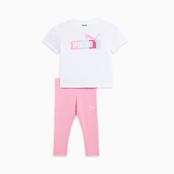 Conjunto II de 2 piezas de playera manga corta para niños pequeños, PUMA WHITE, extralarge