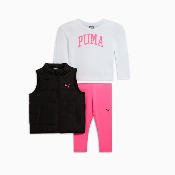3-Piece Toddler Vest Set, PUMA BLACK, extralarge