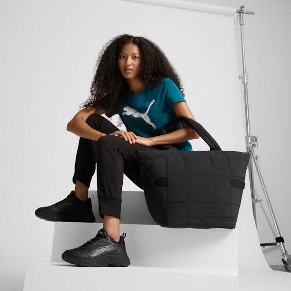 Lush Tote Bag, BLACK, extralarge