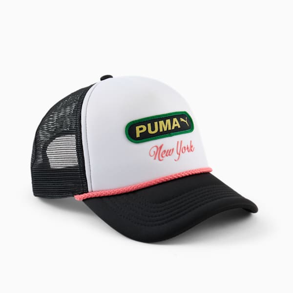 Linden Trucker Cap, BLACK/WHITE, extralarge