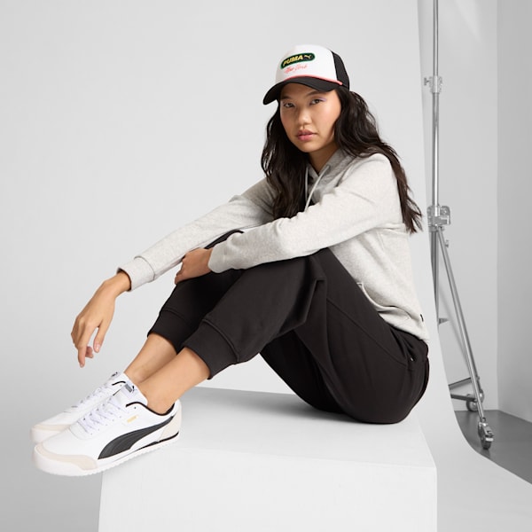 Linden Trucker Cap, BLACK/WHITE, extralarge