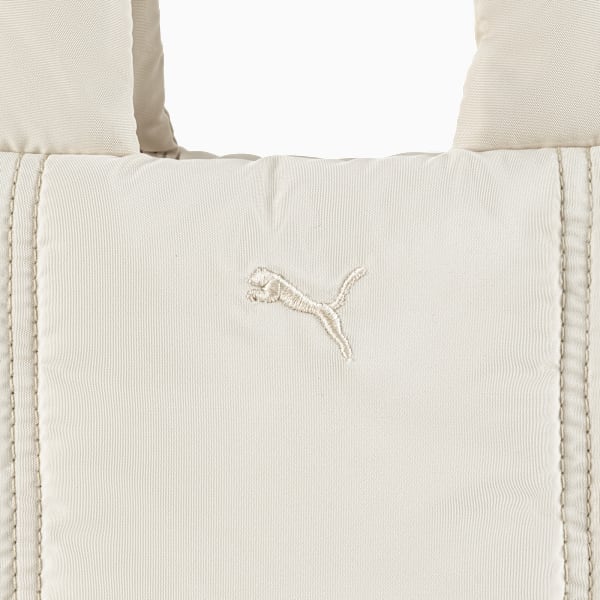 PUMA Puffer Mini Tote Bag, CREAM, extralarge