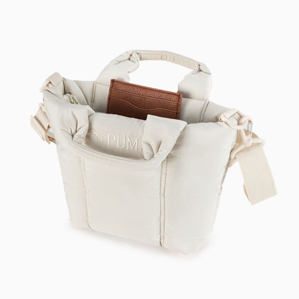 PUMA Puffer Mini Tote Bag, CREAM, extralarge