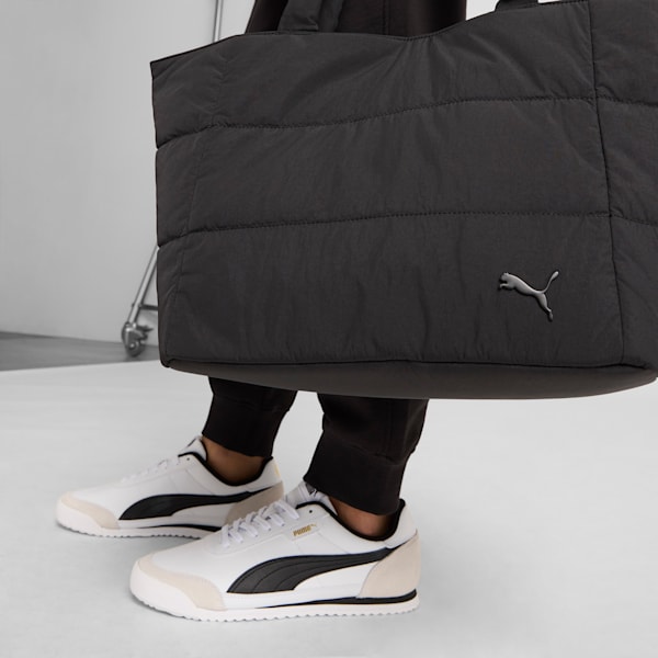 PUMA Plush Delux Tote Bag, BLACK TRADITIONAL, extralarge