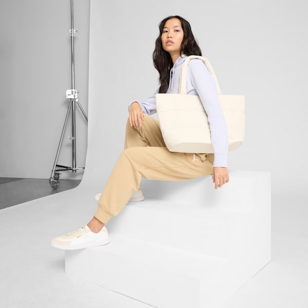 PUMA Plush Delux Tote Bag, CREAM, extralarge