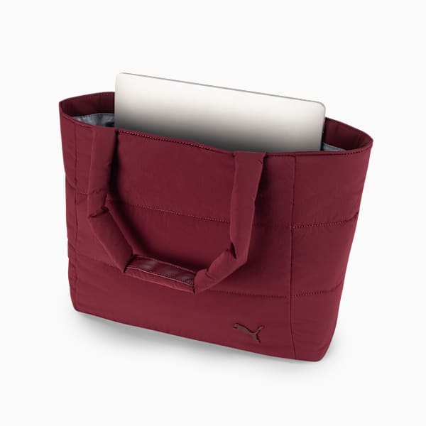 PUMA Plush Delux Tote Bag, BURGUNDY, extralarge