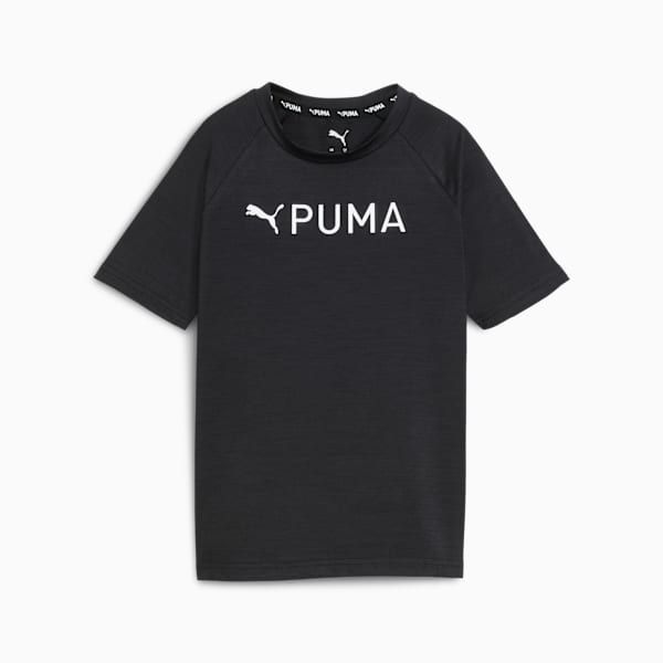 PUMA Active Essentials Little Kids' Tee, BLACK HEATHER, extralarge
