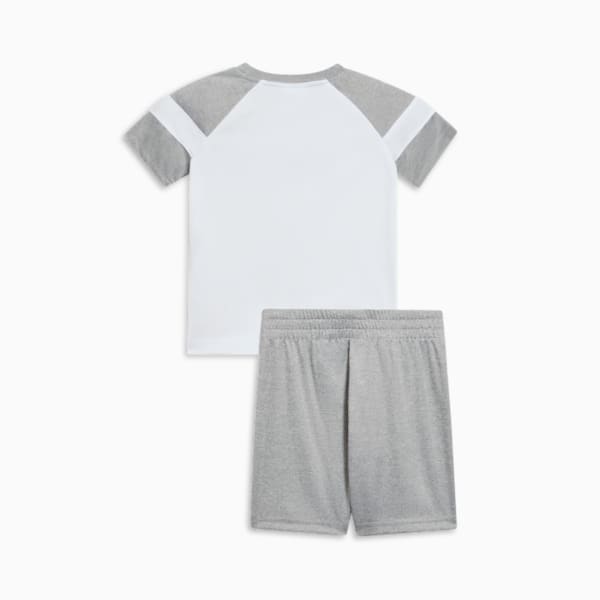 Conjunto infantil de 2 piezas playera y shorts Interlock, PUMA WHITE, extralarge