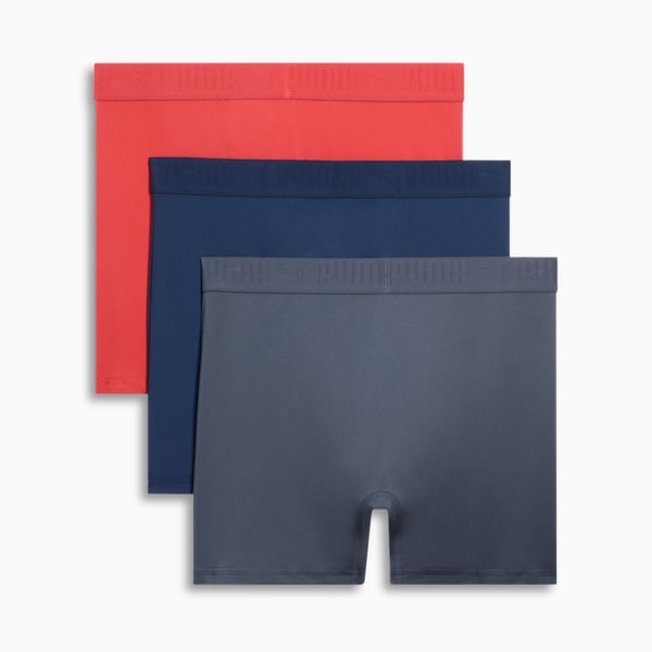 Men's Athletic Fit Boxer Briefs (3 Pack), NAVY / ORANGE, extralarge