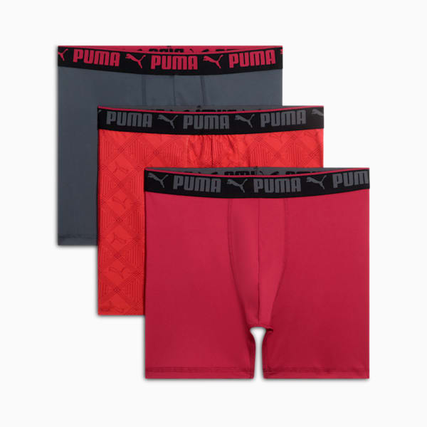 Men's Boxer Briefs (3 Pack), RED / GREY, extralarge
