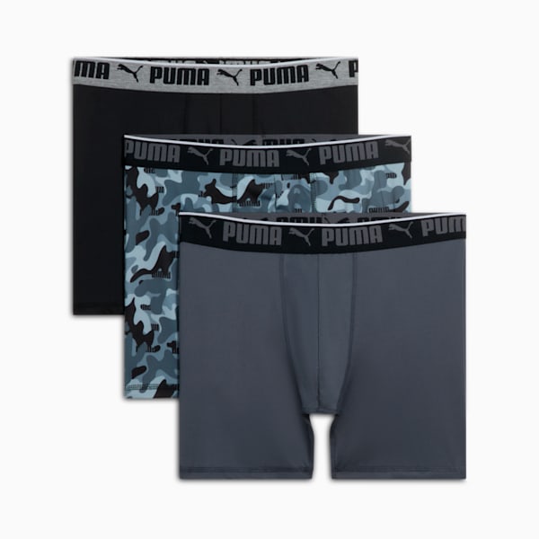 Men's Sportstyle Camo Boxer Briefs (3 Pack), BLACK / GREY, extralarge