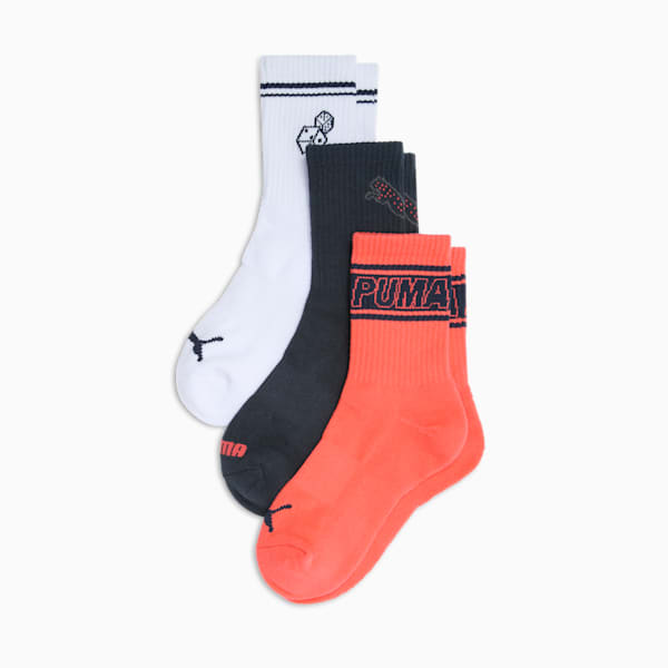Women's Half-Terry Low Cut Socks (3 Pairs), CORAL, extralarge