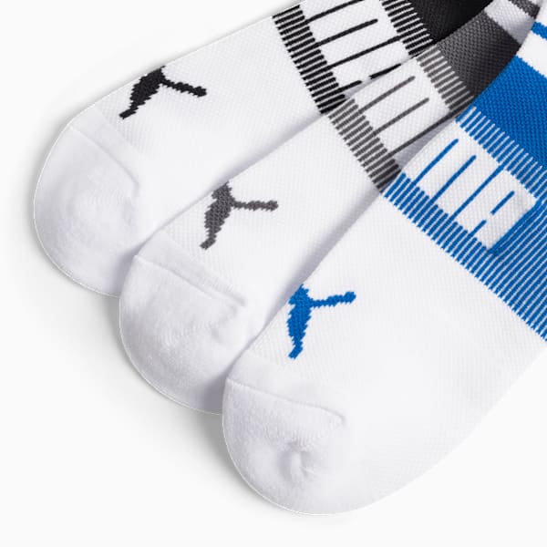 Men's Extended Terry Crew Low-Cut Socks (6 Pairs), WHITE / BLUE, extralarge