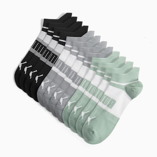 Men's Extended Terry Crew Low-Cut Socks (6 Pairs), GREEN, extralarge