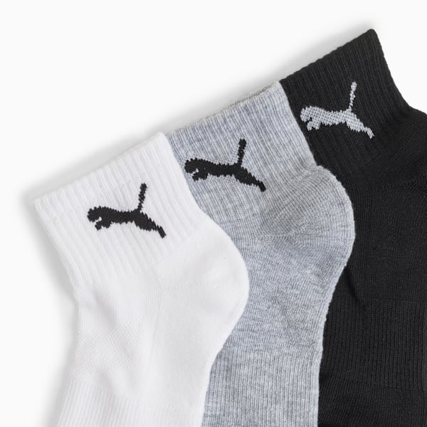 Men's Half Terry Quarter-Length Socks (6 Pairs), WHITE, extralarge