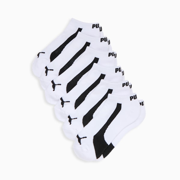 Women's Half-Terry Low Socks (6 Pairs), WHITE / BLACK, extralarge